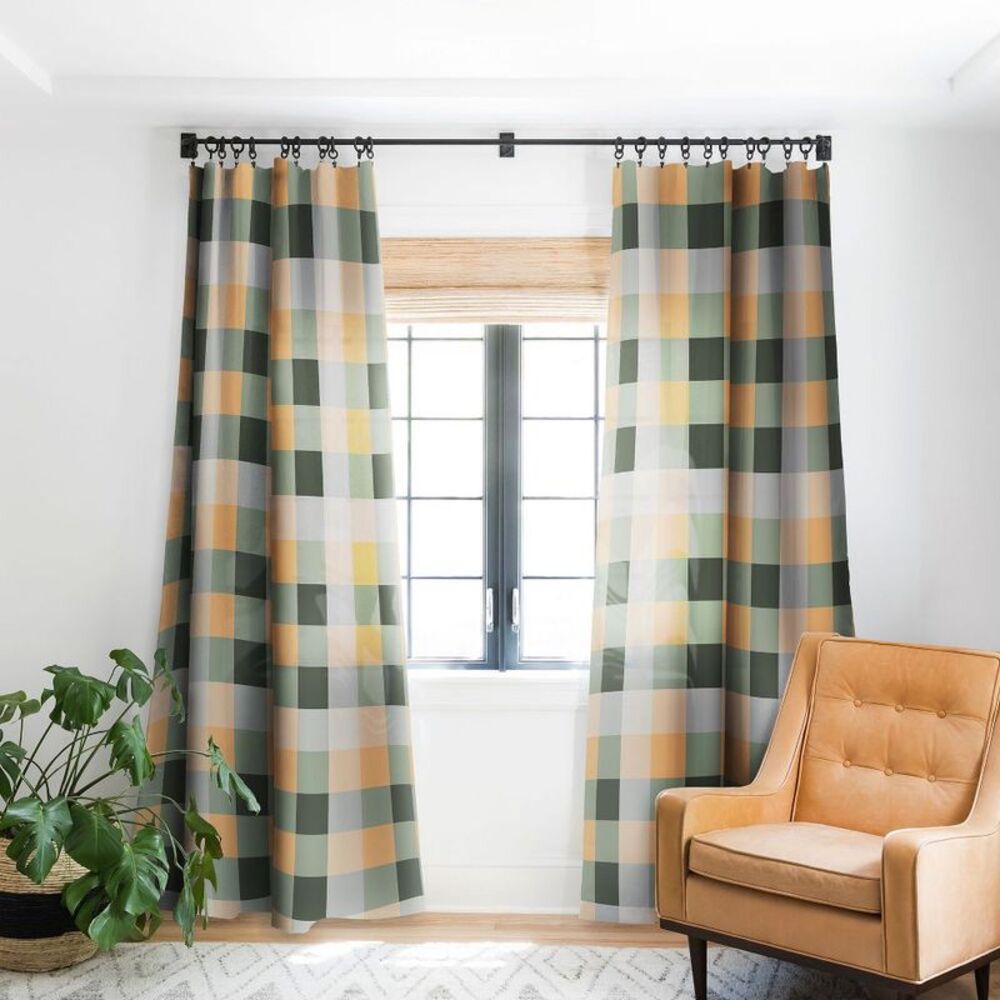 Deny Designs - Miho retro color illusion 64" x 50" Single Panel B Green